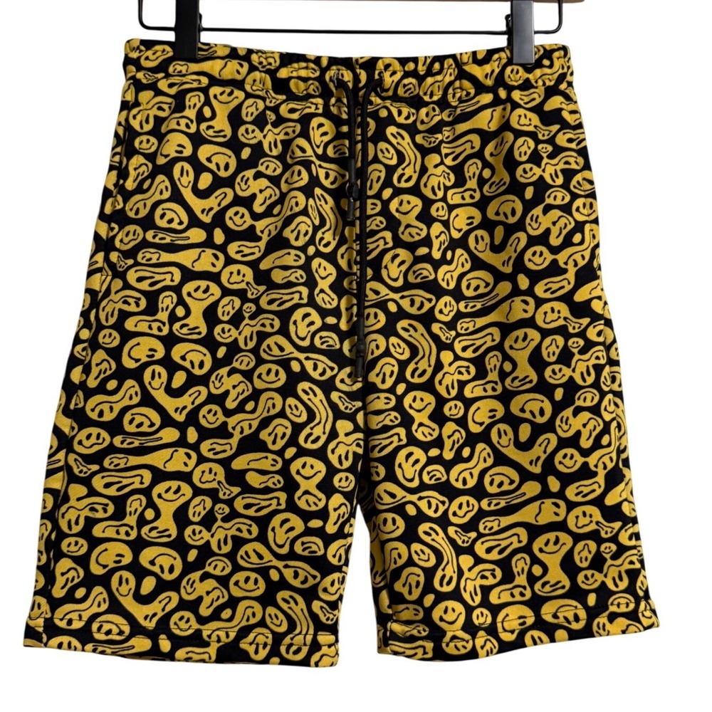 Public Record Big Boy 12 Large Melting Smiley Face Shorts Streetwear